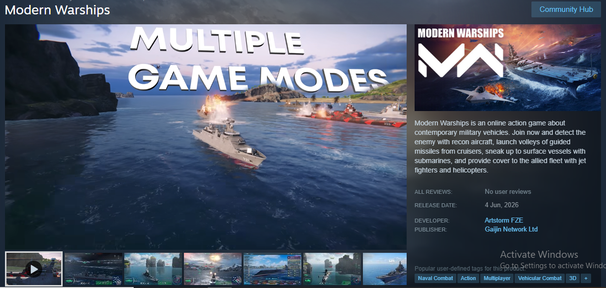 Modern Warships Steam launch