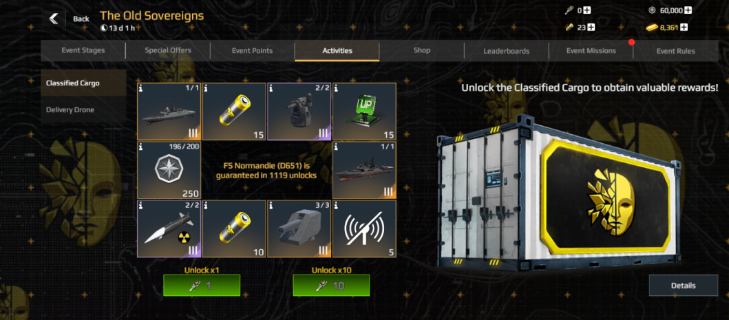 Paid gacha screenshot for Normandie
